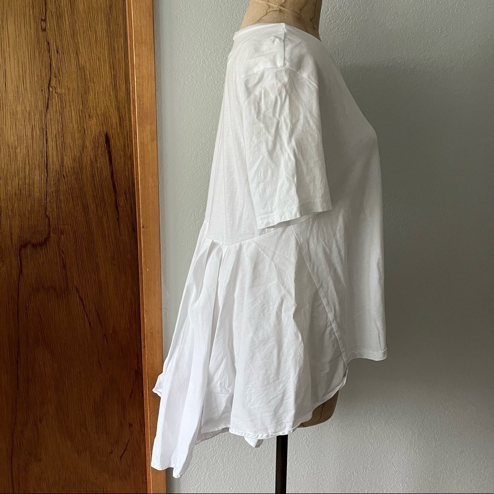 ZARA sz S White Hi Lo Tshirt Tee Williamsburg Brooklyn New York - Picture 2 of 9
